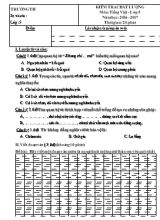 Đề kiểm tra chất lượng Tiếng việt lớp 5 - Năm học 2016-2017
